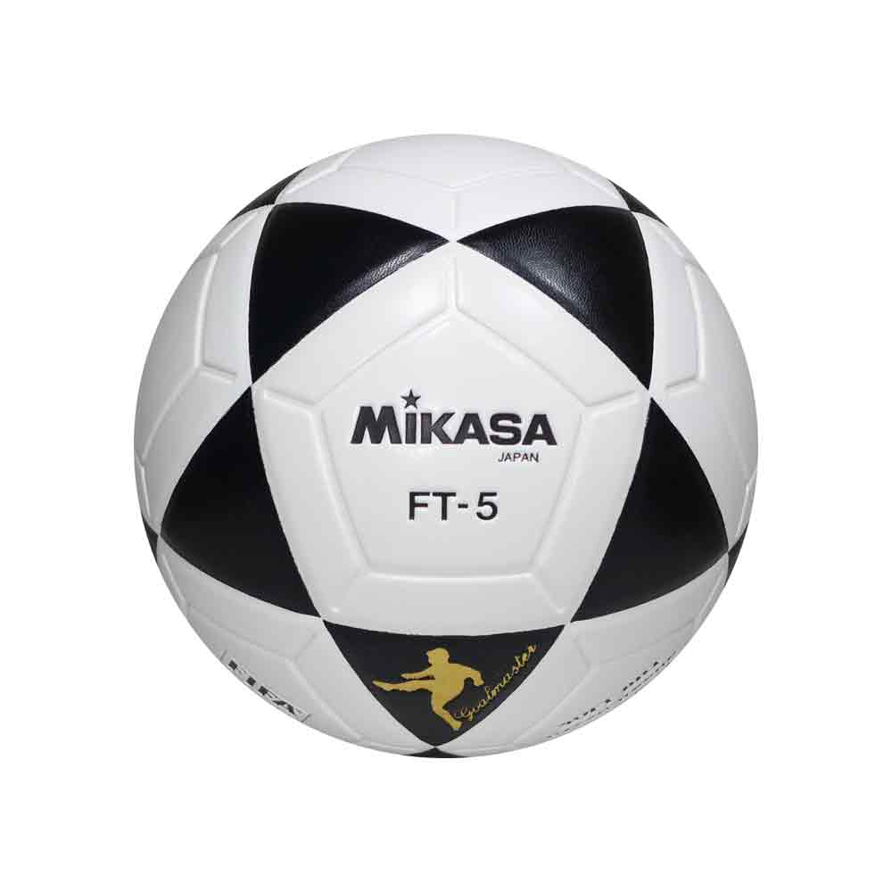 PELOTA P/FUTBOL MIKASA FT-5 CUERO SINT Color BLANCO/NEGRO Talla 5