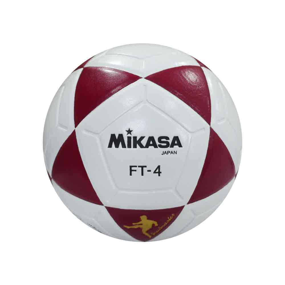 PELOTA P/FUTBOL MIKASA FT-5R CUERO SINT Color BLANCO/ROJO Talla 5