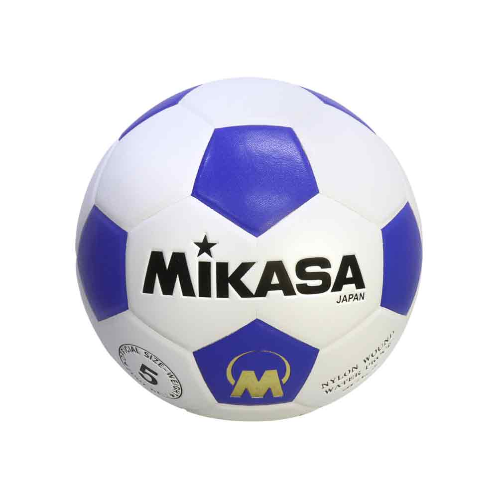 PELOTA P/FUTBOL MIKASA S5-T-B PVC Color BLANCO/AZUL Talla 5