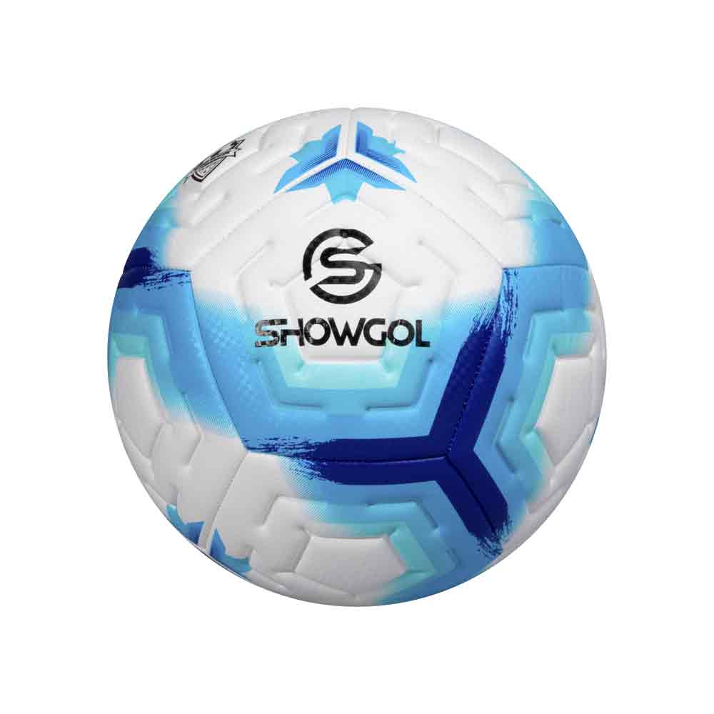 PELOTA P/FUTBOL SHOWGOL CUERO PVC FOAM I Color CELESTE Talla 5