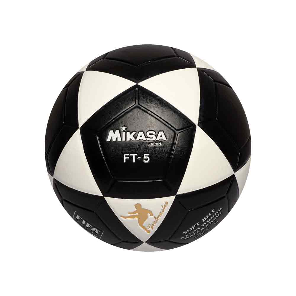 PELOTA P/FUTBOL MIKASA FT-5WBK CUERO SINT Color NEGRO/BLANCO Talla 5