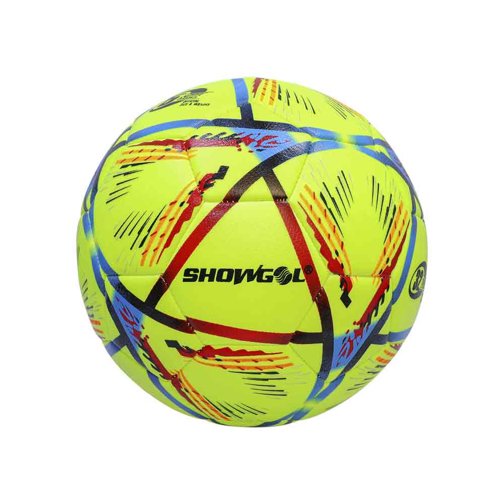 PELOTA P/FUTBOL SHOWGOL CUERO PVC FOAM H Color AMARILLO/ROJO Talla 4