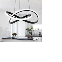 Lámpara Infinito moderna con anillo irregular con luces LED - Negro