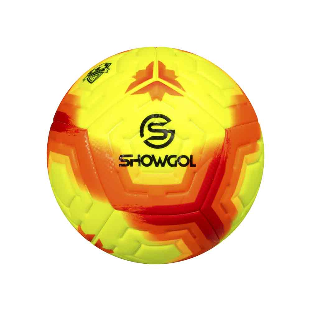 PELOTA P/FUTBOL SHOWGOL CUERO PVC FOAM I Color AMARILLO/NARANJA Talla 4