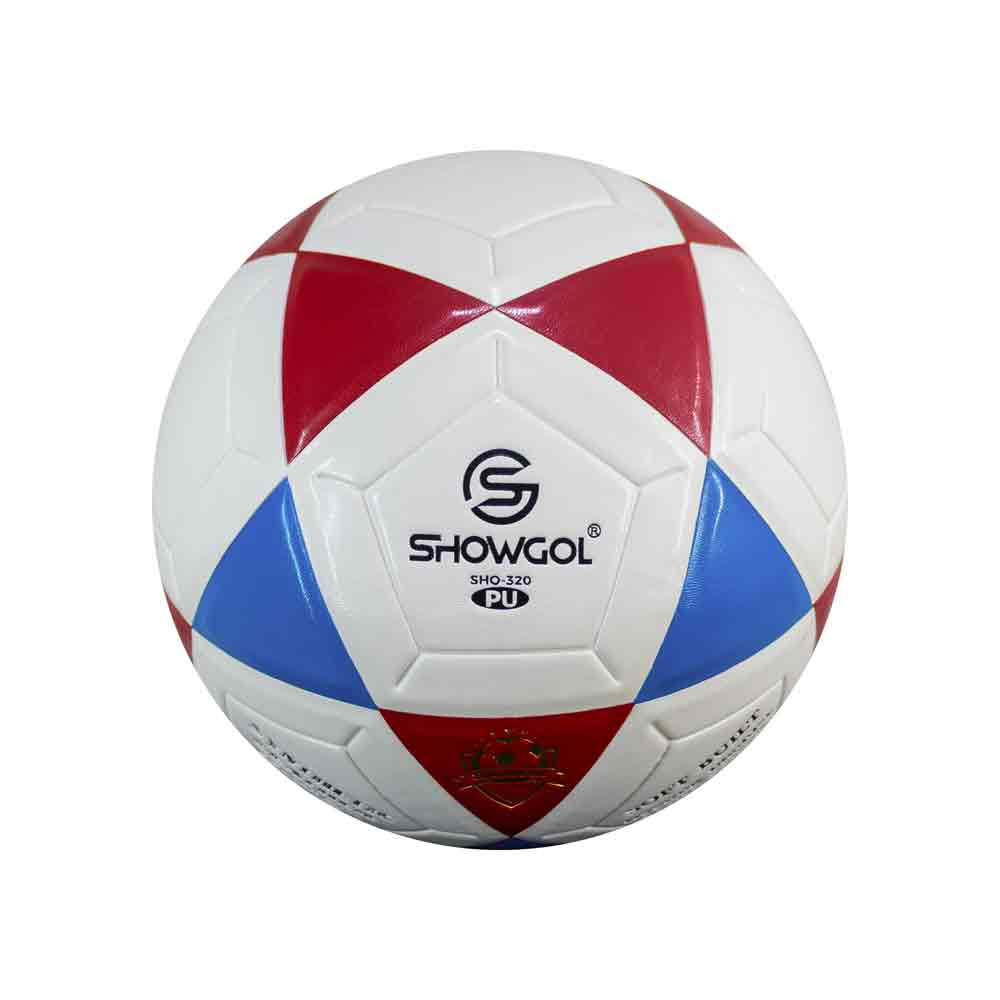 PELOTA PARA FUTBOL FT PU VULCANIZADO Color BLANCO/ROJO/CELESTE Talla 4