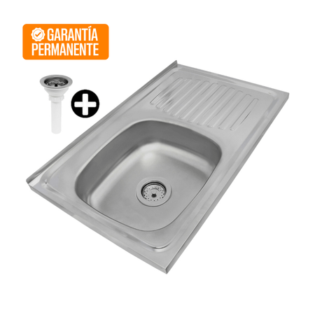 Lavadero 1 poza con escurridor para mueble 80x50cm Record