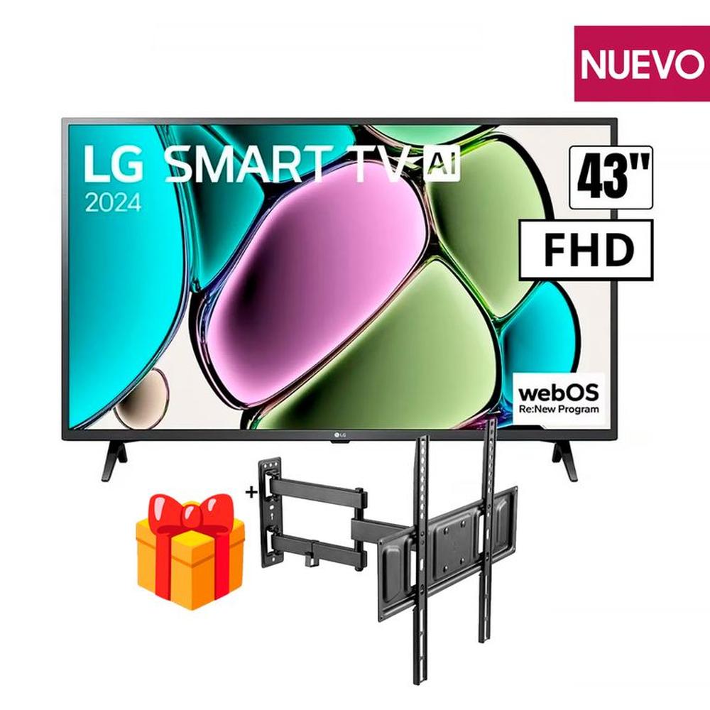 Televisor LG 43 Pulg Led FULL HD Smart TV Thinq AI 43LR6000PSA - RACK MOVIL