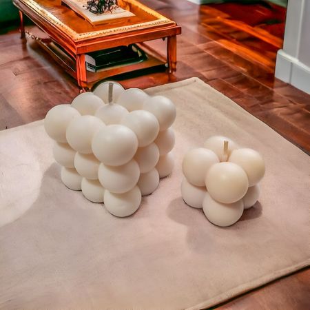 Pack x 2 Velas perfumadas decorativas ABI NATURE de cera de soja Modelo BUBBLE