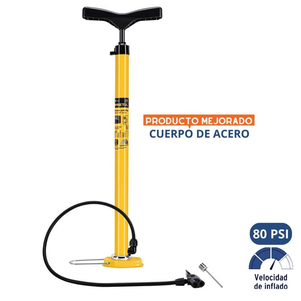 Inflador para bicicletas piscinas pelotas pretul  + aguja