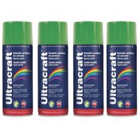 Pintura spray color VERDE IRLANDÉS, 4 UNIDADES ULTRACRAF TRUPER