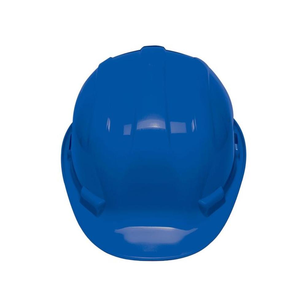 Casco azul de electricista y operarios técnicos