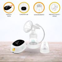 Extractor de leche Eléctrico con mamadera «LATTE» Gris