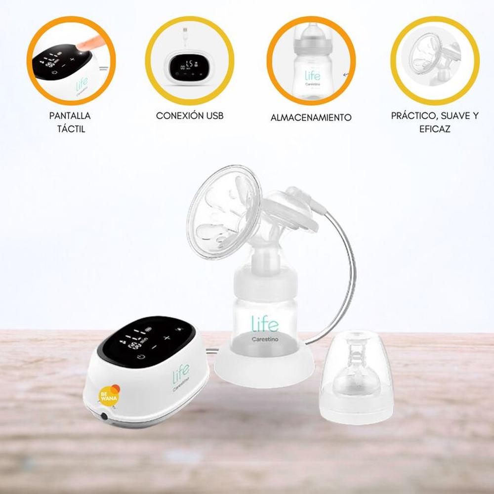 Extractor de leche Eléctrico con mamadera «LATTE» Gris