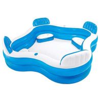 Intex - Piscina familiar inflable con asientos 229x229x66 cm