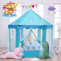 Carpa castillo princesa con luces modelo tul - turqueza