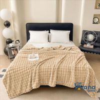 Manta Antialérgica Piel de Oso Queen Beige