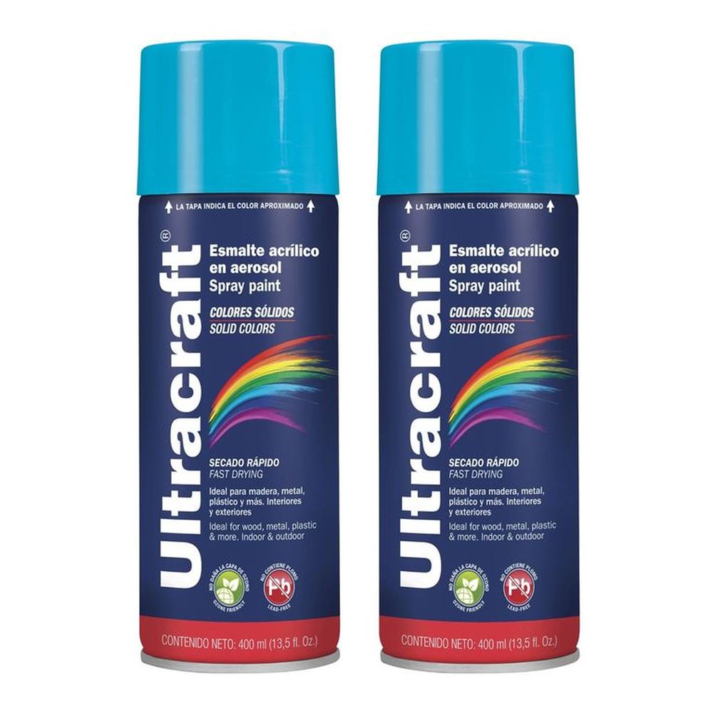 Pintura spray color CELESTE, 2 UNIDADES ULTRACRAF TRUPER