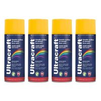 Pintura spray color amarillo CAT, pack 4 unidades ULTRACRAF TRUPER