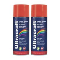 Pintura spray color ROJO BRILLANTE, 2 UNIDADES ULTRACRAF TRUPER
