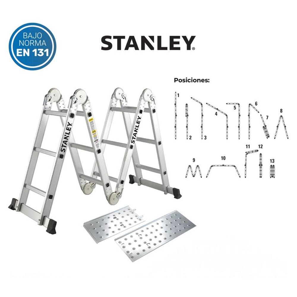 ESCALERA MULTIPOSICION 12 PASO ARTICULADO 4X3 STANLEY