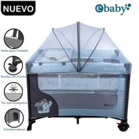 Cuna Corral Ebaby con Cambiador Happy Dream Celeste 727-2