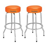 Banco bar, asiento giratorio, acero cromado, 2 unidades Truper