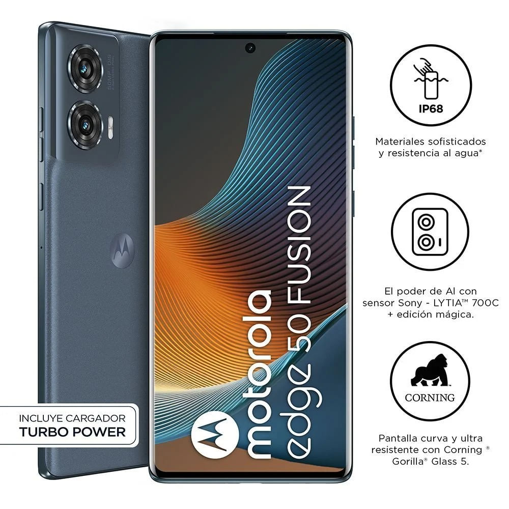 Celular Motorola Edge 50 Fusion 6.7"" 8GB 256GB 50MP+13MP - Verde Azulado