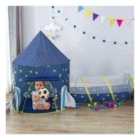 Castillo Carpa modelo Cohete color Azul Armable para Niños
