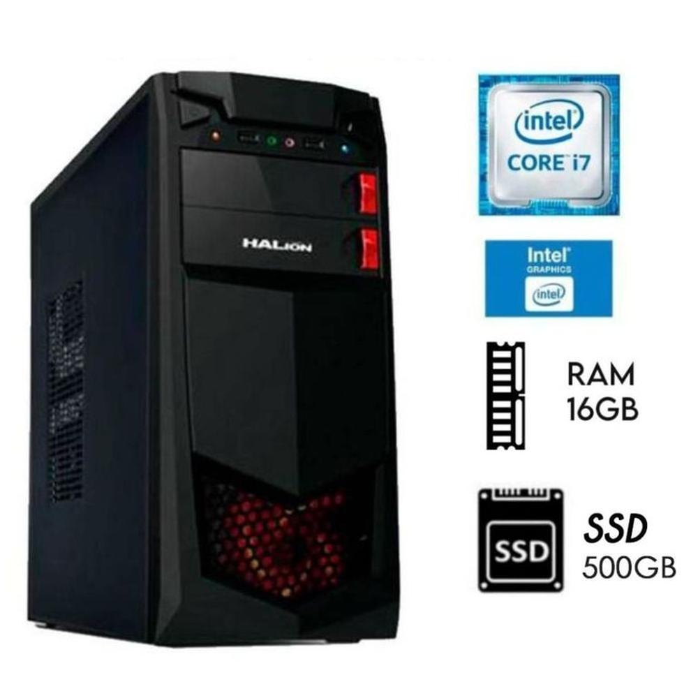 Computadora Pc Intel Core i7 3.2 Ghz Ram 16GB Disco Solido SSD 500W