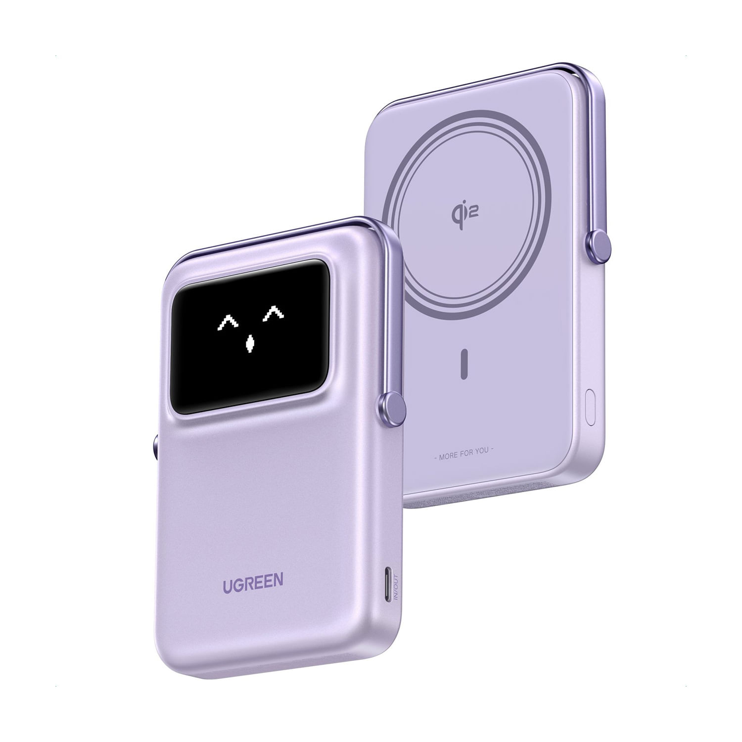 Power Bank Ugreen Inalambrico Magnetico UNO PB764-45337 Morado
