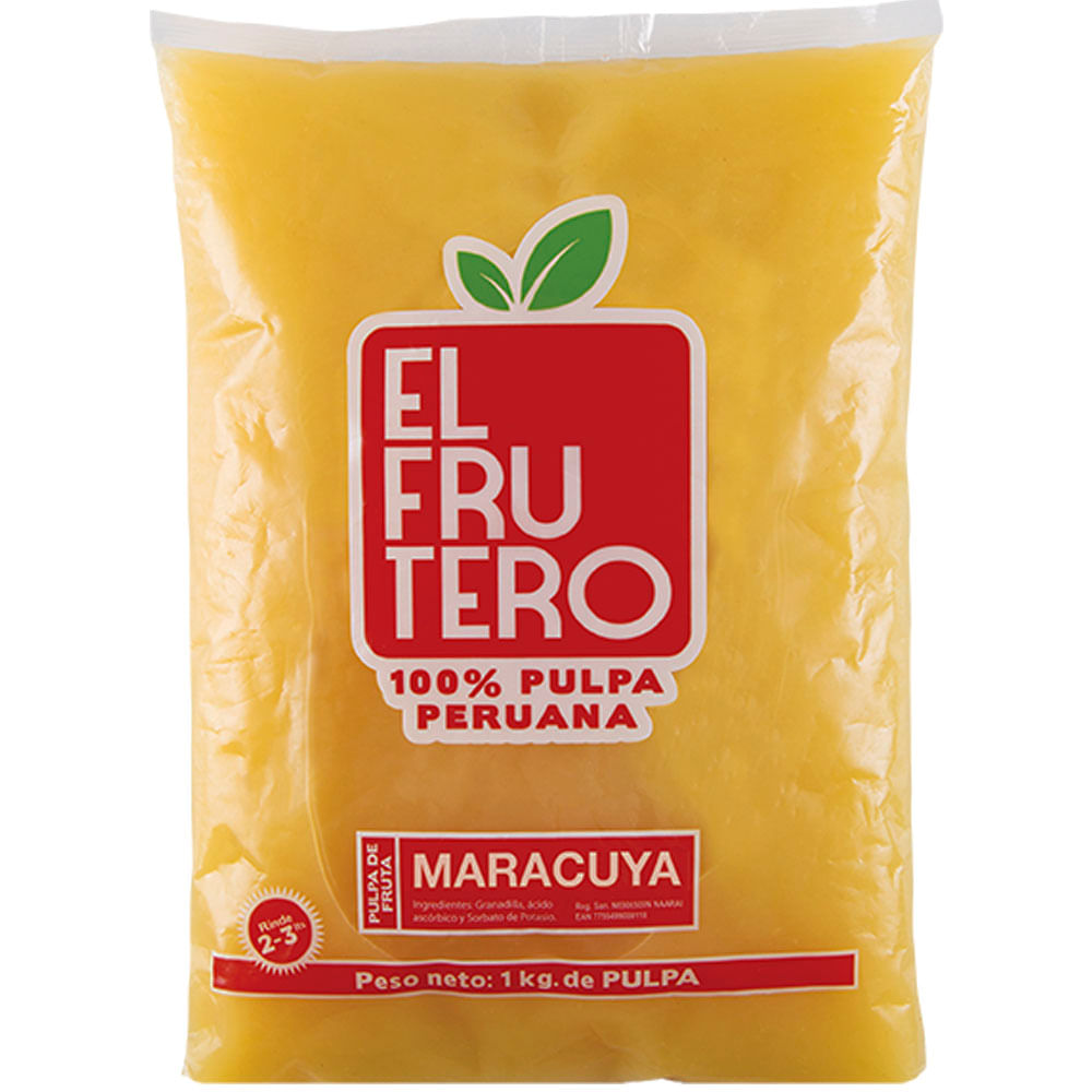 Pulpa de Maracuyá Congelada EL FRUTERO Bolsa 1kg