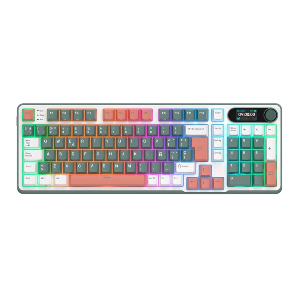 Teclado Royal Kludge S98 Wireless 98% Camping Switch Brown