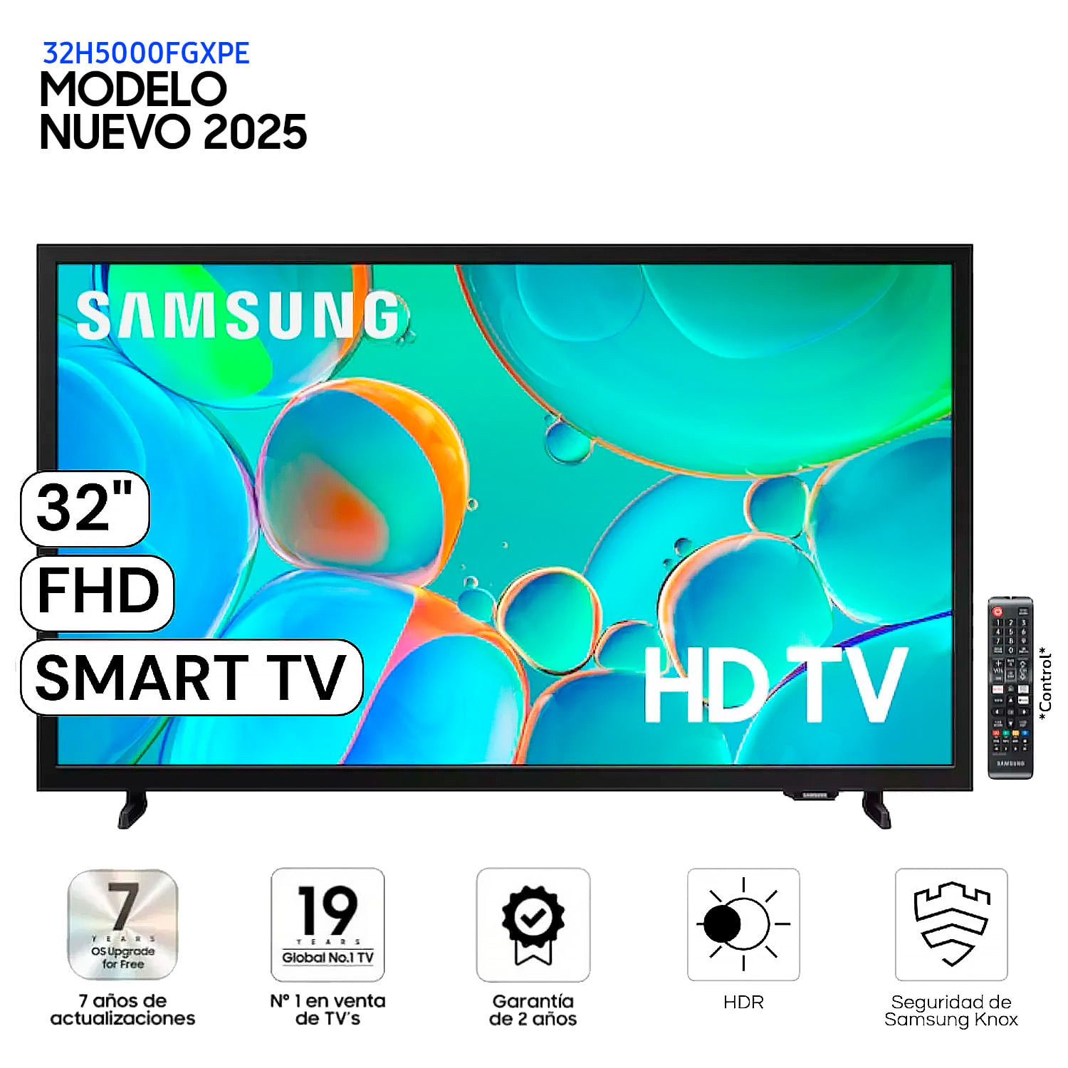 Televisor Samsung 32 Pulg FHD Smart TV UN32H5000FG Modelo 2025