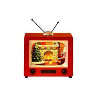 Adorno de TV musical de Mesa Navidad luces LED y animación giratoria