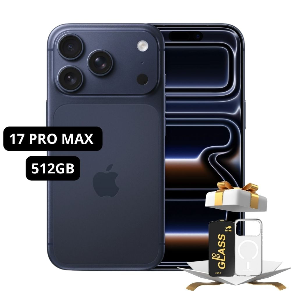 IPHONE 17 PRO MAX eSIM 512GB DEEP BLUE - INCLUYE MICA Y CASE DE REGALO