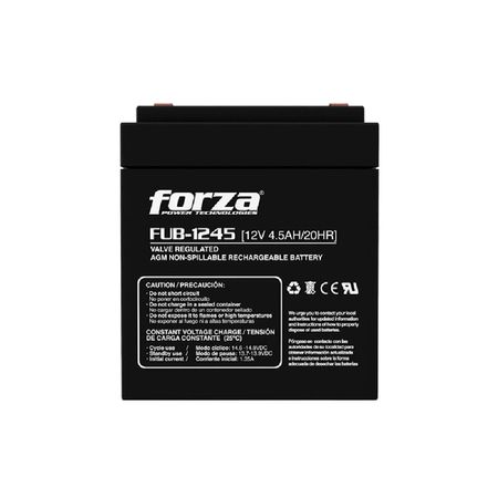 Batería Forza Fub-1245 Sellada 12V 45Ah Recargable Agm Sin Mantenimiento