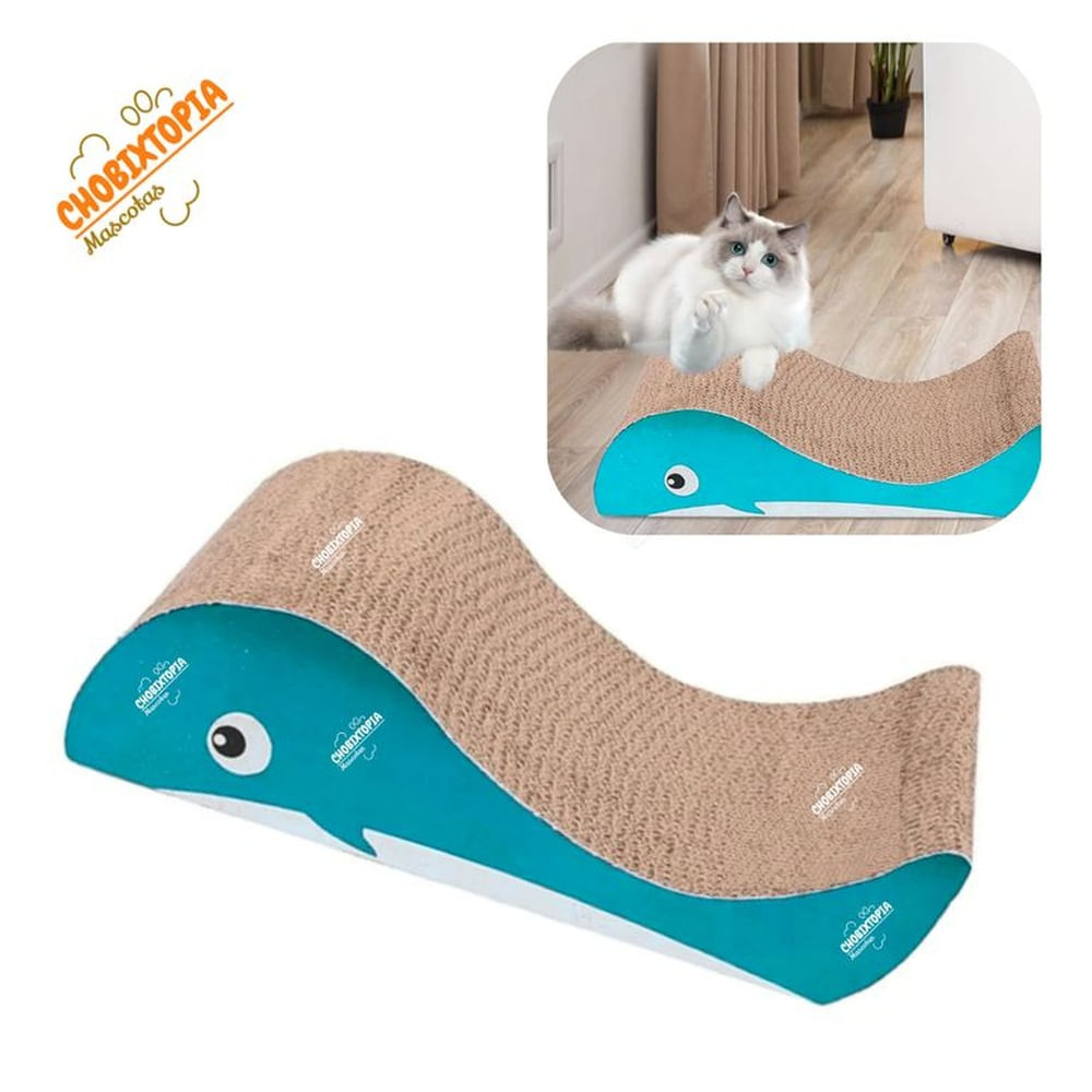 RASCADOR PARA GATOS FORMA DE BALLENITA