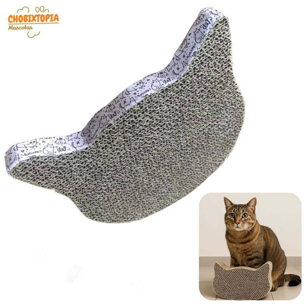 RASCADOR PARA GATOS FORMA CARA DE GATO