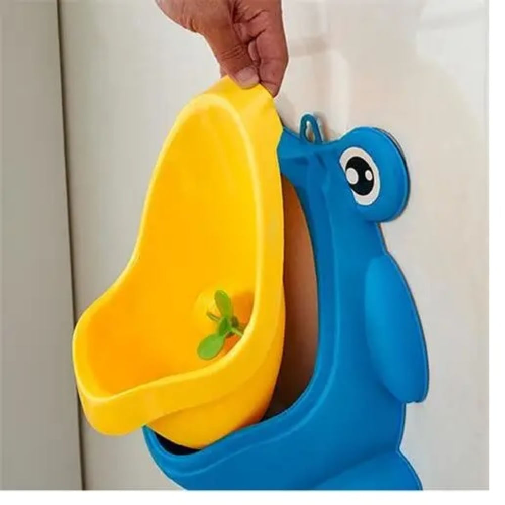 Urinario Vertical para Bebé Forma de Rana Celeste