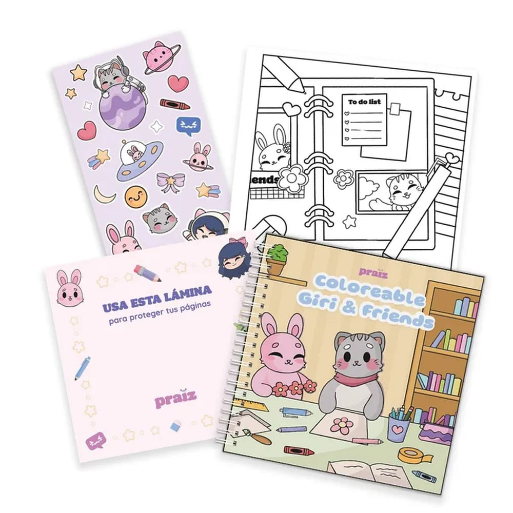 LIBRO PARA COLOREAR GIRI & FRIENDS