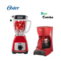 Pack Oster Licuadora BLSTKAGRRD 1.5 L y Cafetera Roja 4 Tazas
