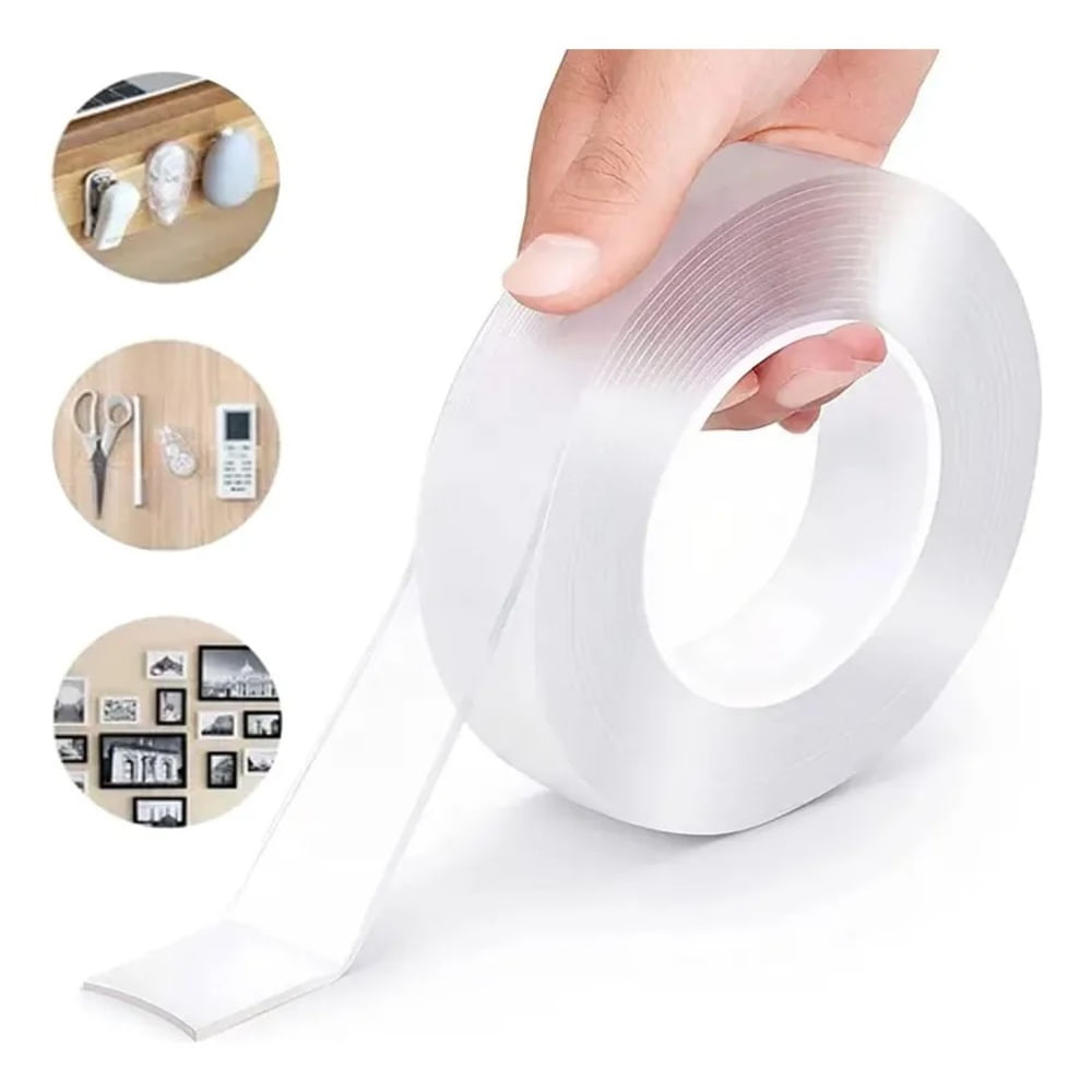 Cinta de 5 Metros Pu Autoadhesiva de Doble Cara Reutilizable