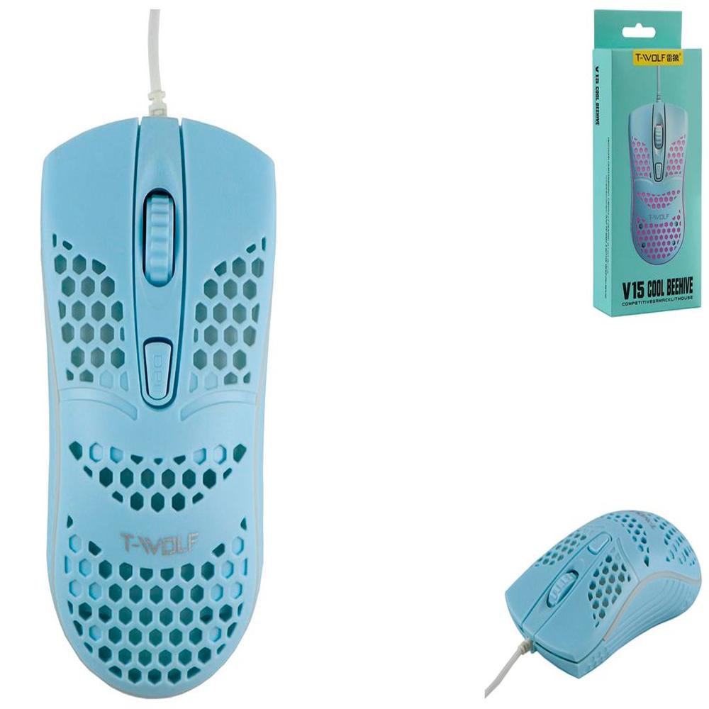 MOUSE GAMER RETROILUMINADO CELESTE