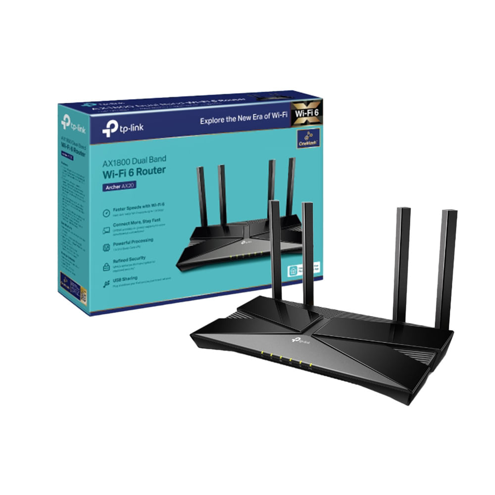 Router Tp-link Archer Ax20 Ax1800 Dual Band Wi-fi 6