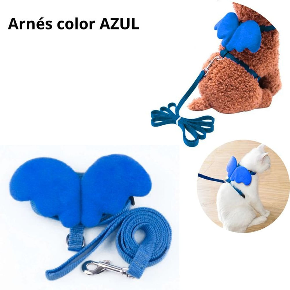 ARNES CON ALAS Y CORREA TALLA S - AZUL