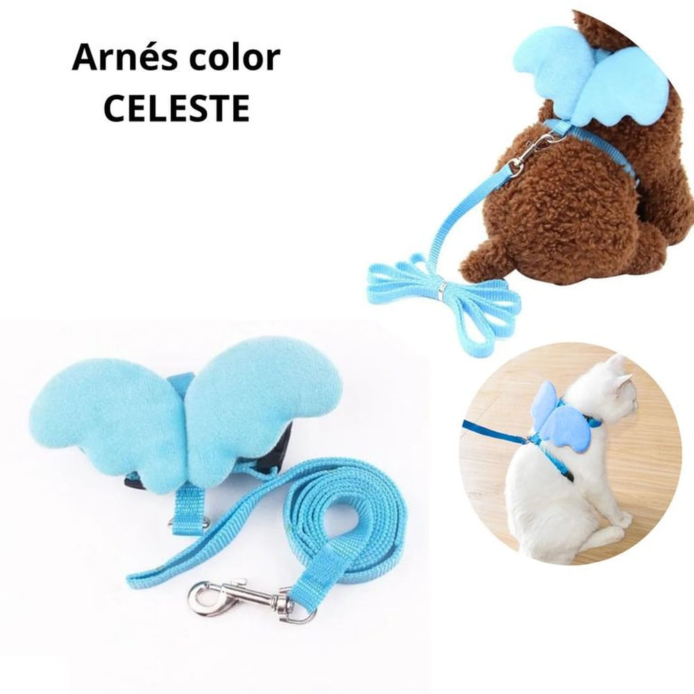 ARNES CON ALAS Y CORREA TALLA S - CELESTE