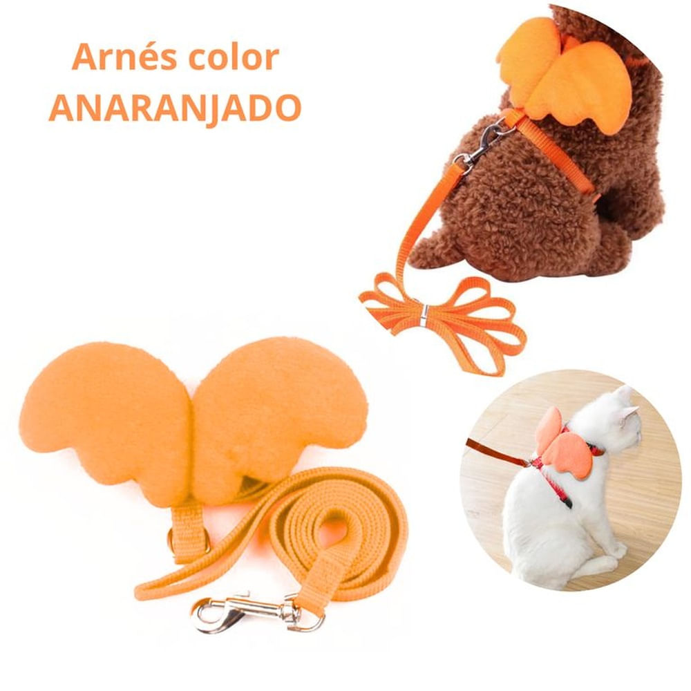 ARNES CON ALAS Y CORREA TALLA S - ANARANJADO