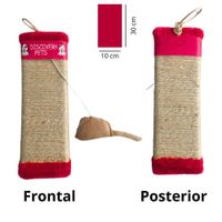 RASCADOR PARA GATO FORMA DE TABLA-ROJO.