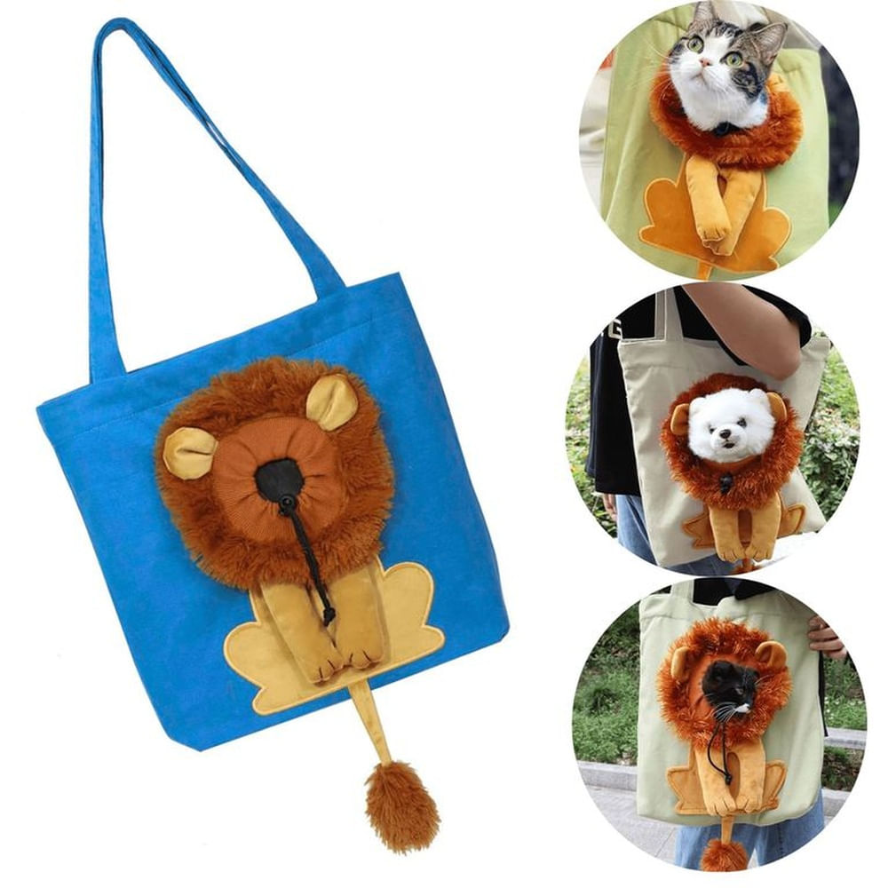 BOLSO TRANSPORTADOR DE MASCOTA CELESTE LEON-L