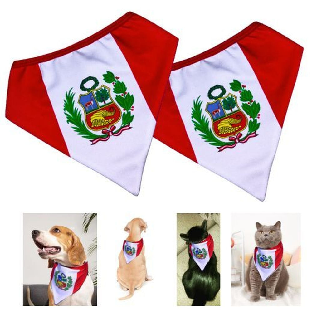 BANDANA PERU MASCOTA-PERRO Y GATO T-S